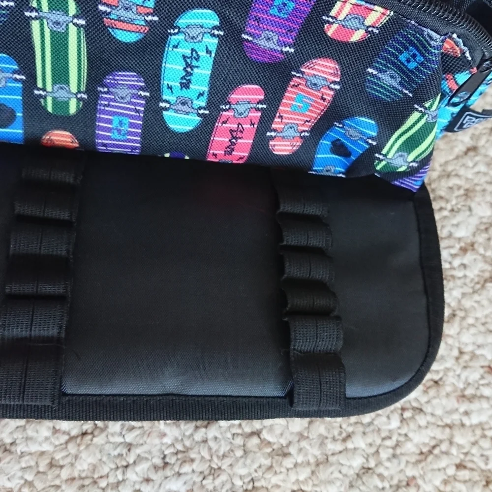 Pen+Gear Fashion Pencil Pouch, Black Skateboard